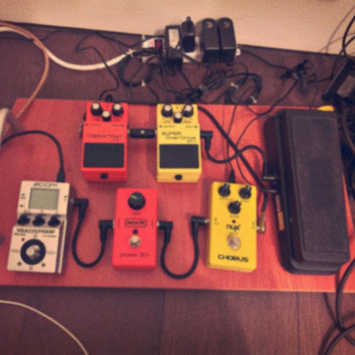 Pedalboard by shinjay featuring Dunlop GCB-95 Cry Baby, Boss DS-1 Distortion, and Boss SD-1 Super OverDrive and 3 more pieces of gear