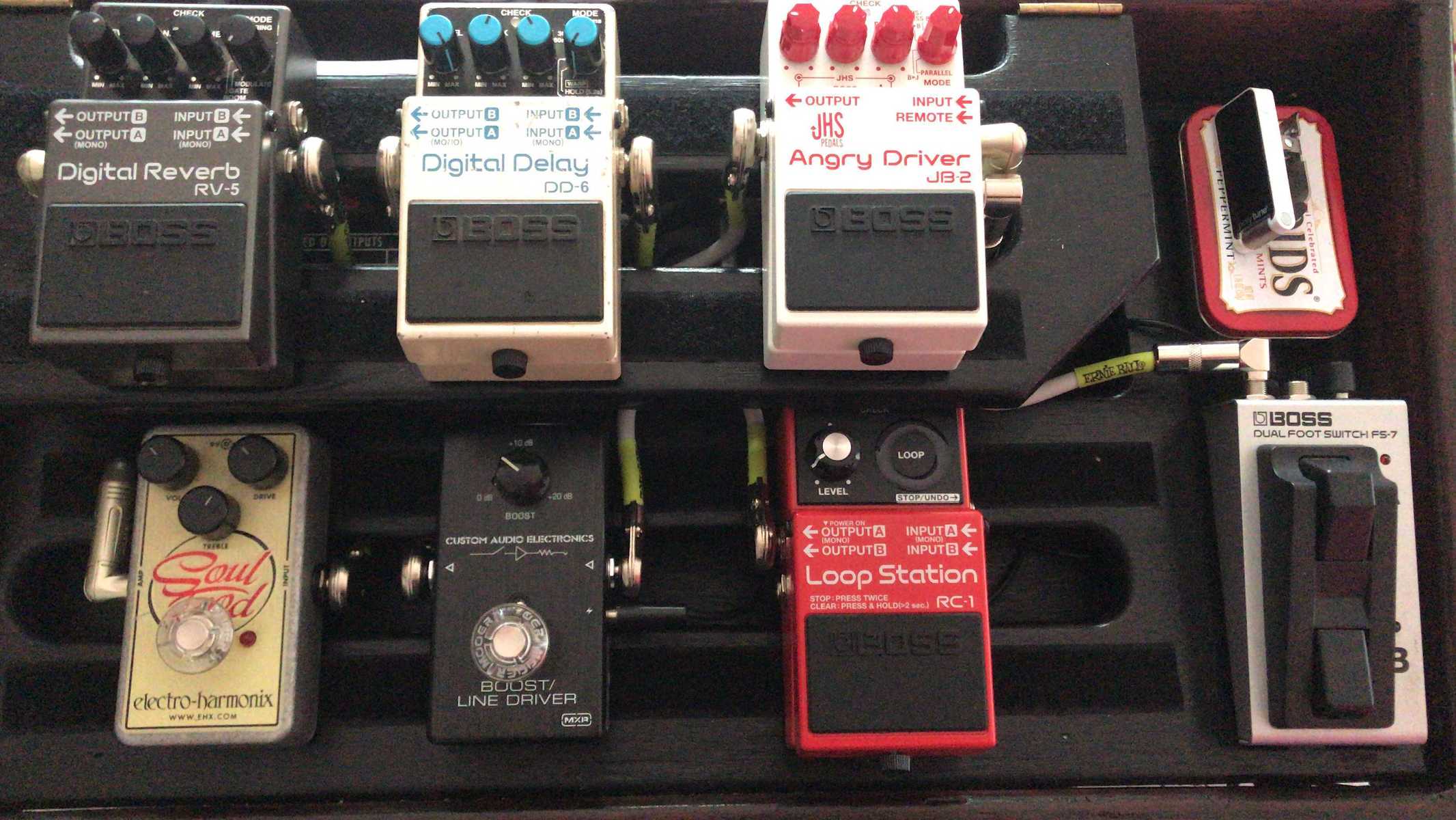 Boss Pedalboard by jeffikus featuring Boss RV-5 Digital Reverb, Boss DD-6 Digital Delay, and MXR MC401 Boost/Line Driver and 6 more pieces of gear