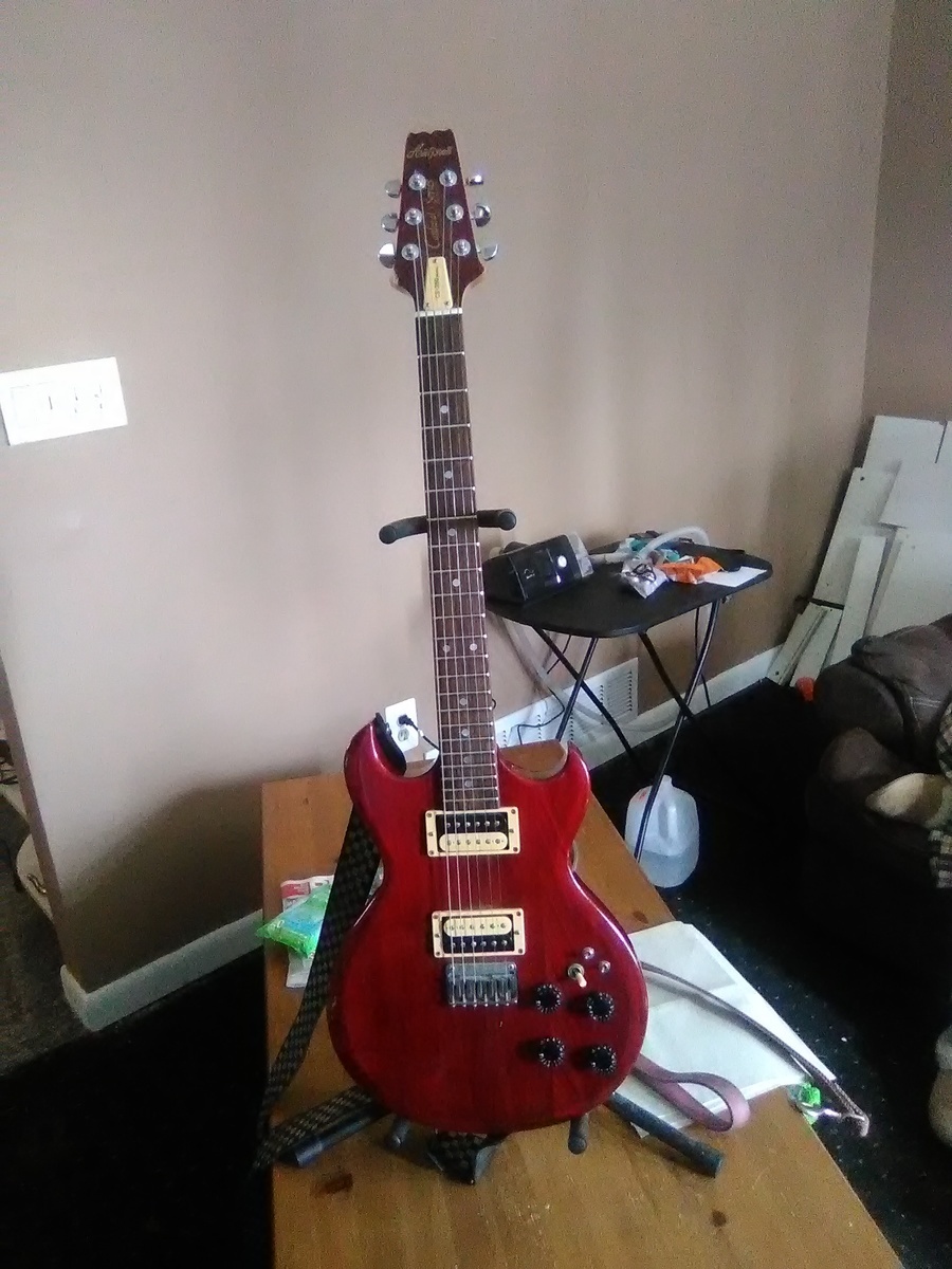 Music Gear Setup by rychcorporhate featuring Aria Pro II Cardinal cs-350