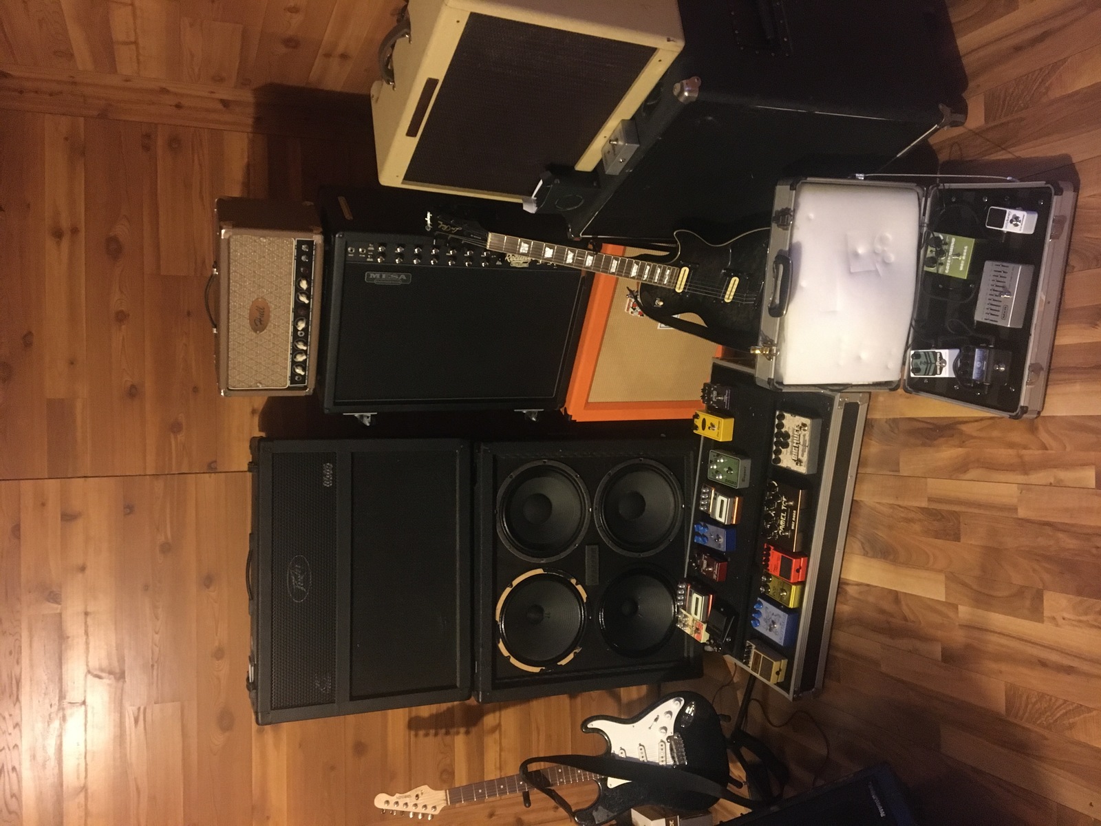 Pedalboard by matt_recto featuring Mesa/Boogie Dual Rectifier Trem-O-Verb Combo Amp, Electro-Harmonix Germanium 4 Big Muff Pi, and MXR M78 Custom Badass '78 Distortion and 20 more pieces of gear