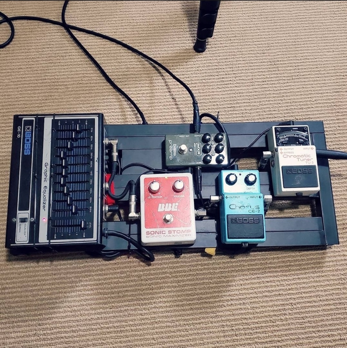 Boss Studio Setup by mike_m featuring Boss TU-3 Chromatic Tuner, Boss CE-2 Chorus, and Boss GE-10 Graphic Equalizer and 2 more pieces of gear