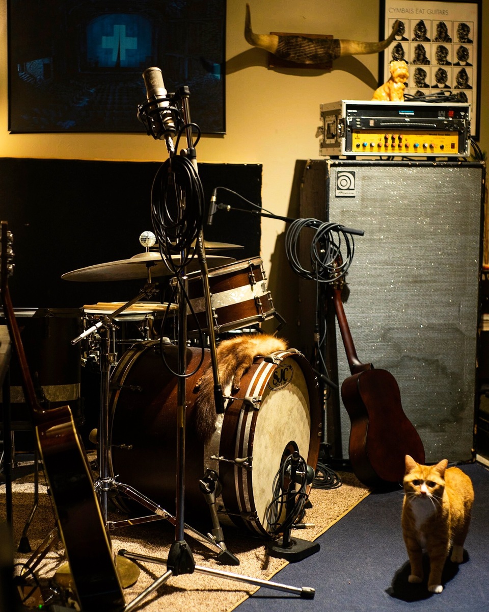 Drum Kit by colin featuring Rode K2, Ampeg Custom 2x15 Cabinet, and SJC Custom Drum Kit and 1 more piece of gear