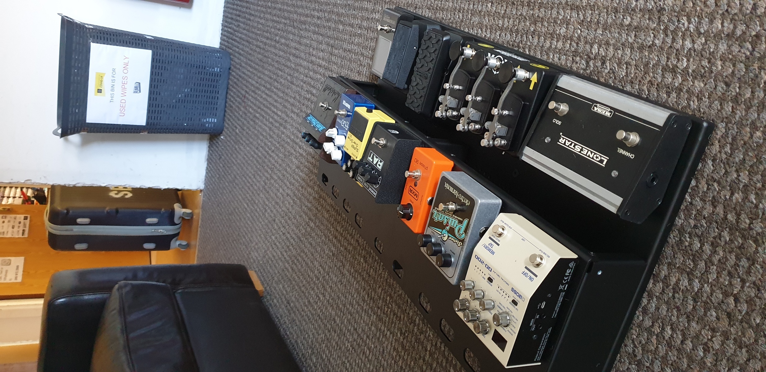 Pedalboard by kcorrigan7 featuring Boss DD-200 Digital Delay, Electro-Harmonix XO Stereo Pulsar, and MXR M101 Phase 90 and 8 more pieces of gear