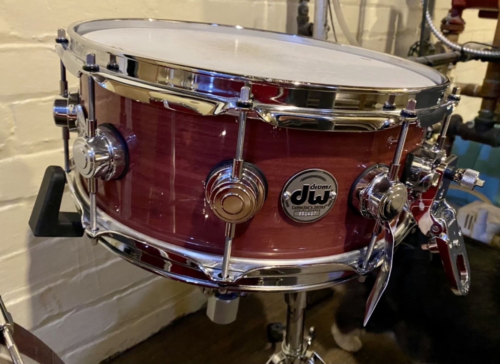 Drum Kit by mikethedude featuring DW Purpleheart Snare Drum 5.5 X 14