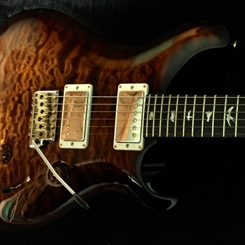 Photo of PRS custom 24 artist pack in a guitar and closeup