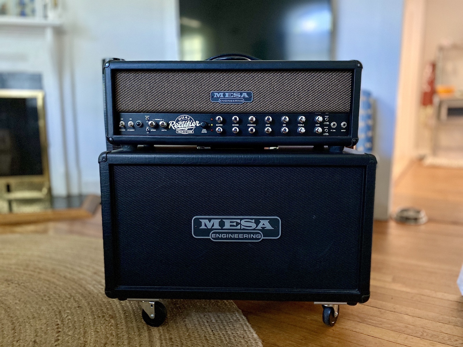 Metal Music Gear Setup by casey_s featuring Mesa/Boogie Dual Rectifier Trem-O-Verb Head and Mesa/Boogie 2x12 Recto Horizontal Cabinet