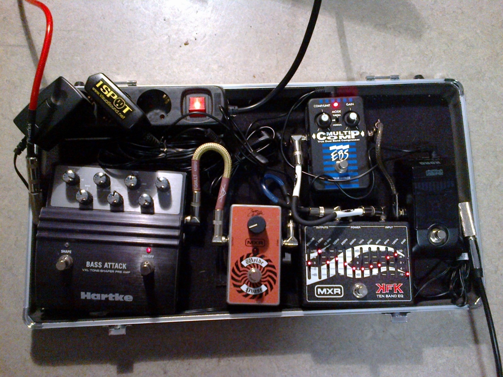 Metal Pedalboard by knuschberkeks featuring EBS MultiComp True Dual Band Compressor Pedal, MXR ZW90 Wylde Phase, and Korg PB-1 Pitchblack and 3 more pieces of gear