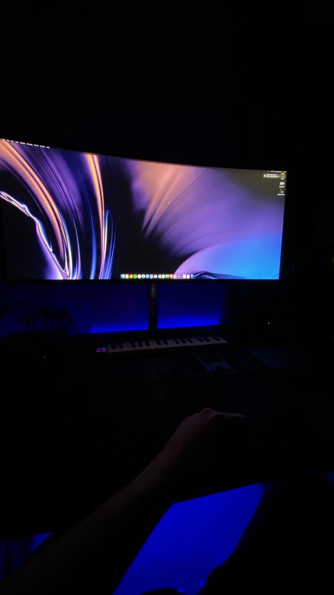 M-Audio Studio Setup by ryanccivi featuring LG 38UC99-W 37,5" 21:9 Curved UltraWide QHD+ Monitor and M-Audio Keystation Mini 32 MKII