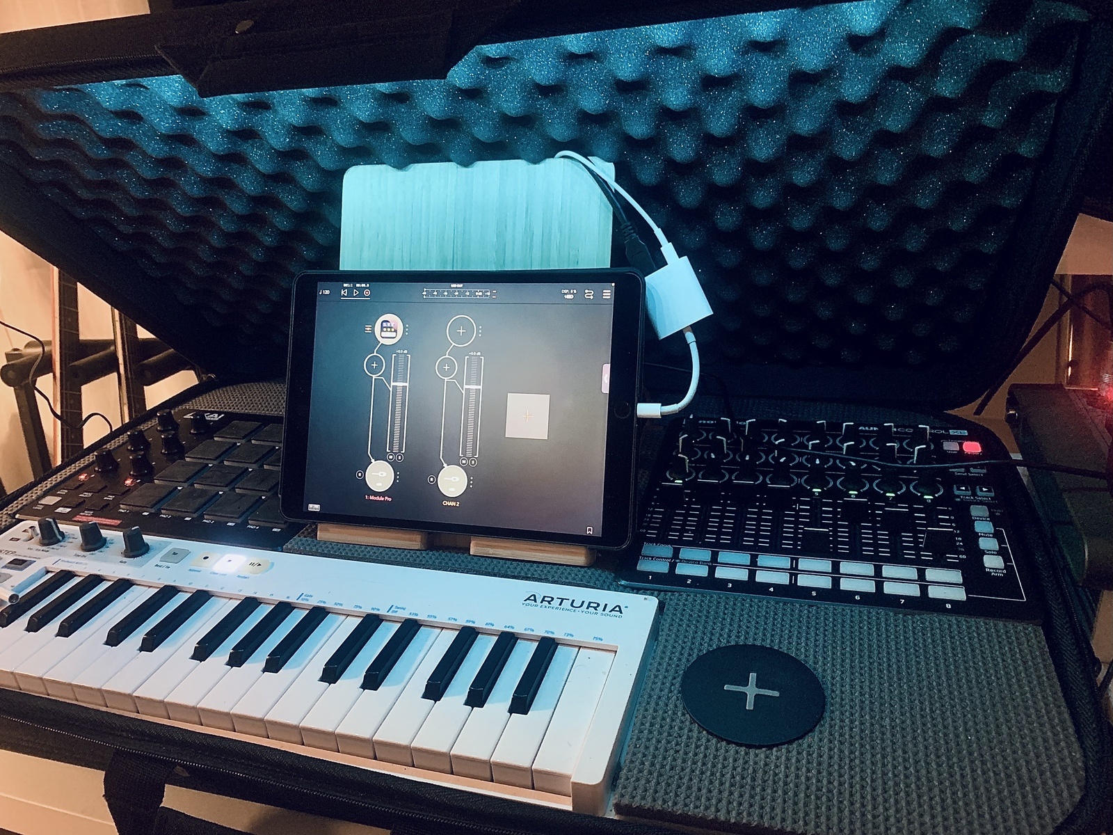 Electronic Studio Setup by tobias_pratap_hurtig featuring Arturia Keystep, Novation Launch Control XL, and Akai MPD218 and 1 more piece of gear