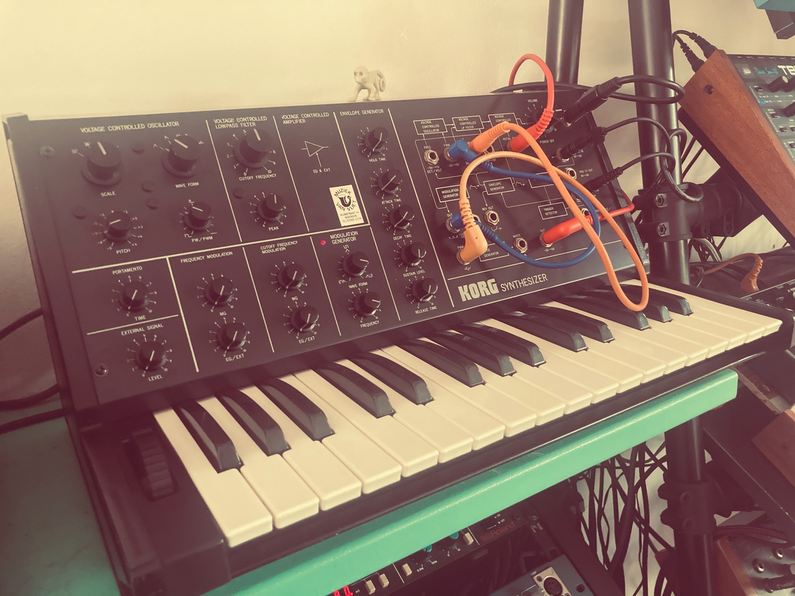 Electronic Studio Setup by mokkamonkey featuring Korg MS-10