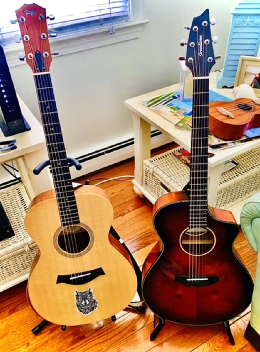 Breedlove Music Gear Setup by joeynowd featuring Breedlove Pursuit Concert Acoustic-Electric Guitar and Taylor Academy 12e