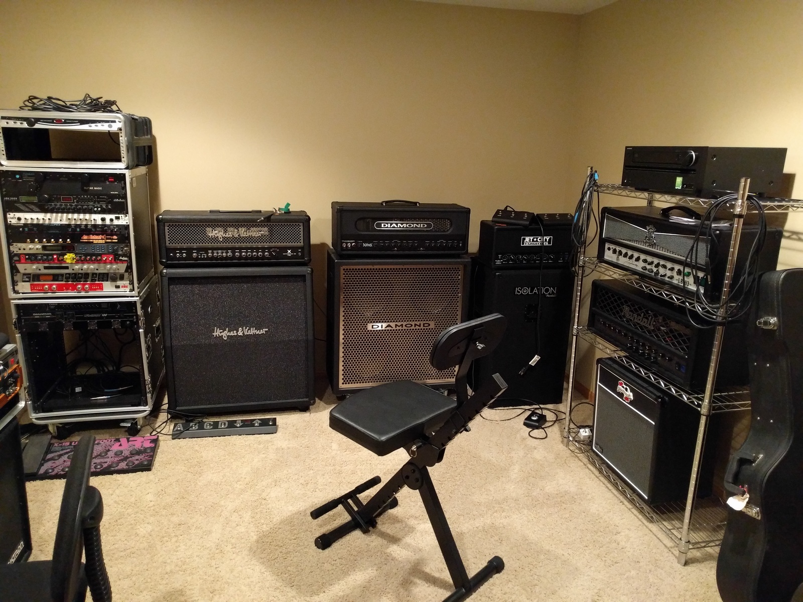 Music Gear Setup by kirk_simmons featuring Diamond Nitrox 100-Watt Tube Guitar Amplifier Head