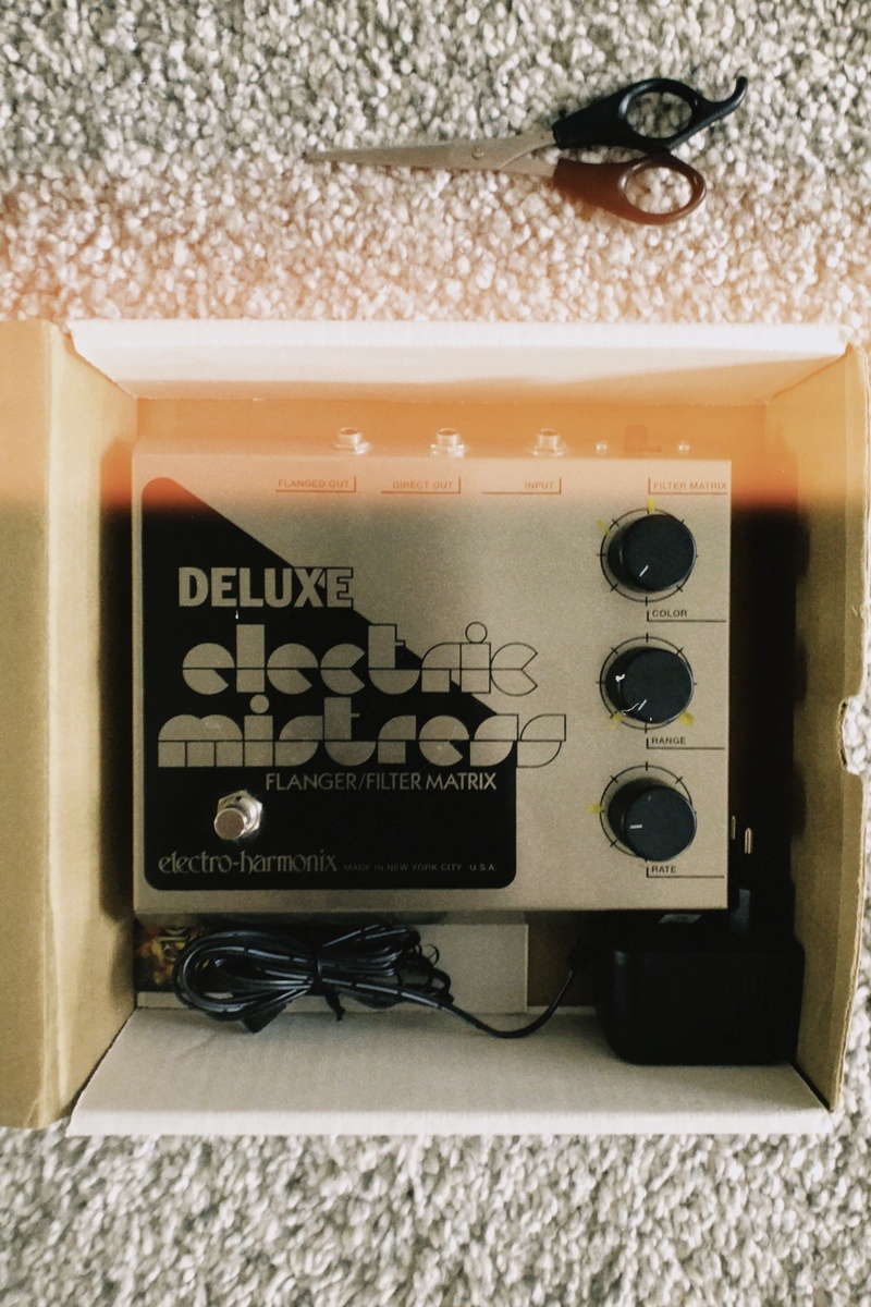 Pedalboard by monochrome featuring Electro-Harmonix Deluxe Electric Mistress