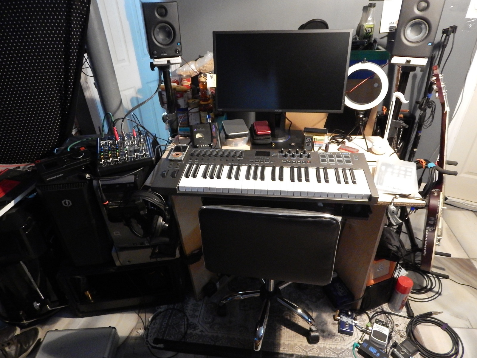 Electronic Studio Setup by pdanshv featuring Nektar Impact LX49+ USB Keyboard Controller, Antelope Audio Zen Go Synergy Core, and PreSonus Eris 3.5 Studio Monitor and 5 more pieces of gear