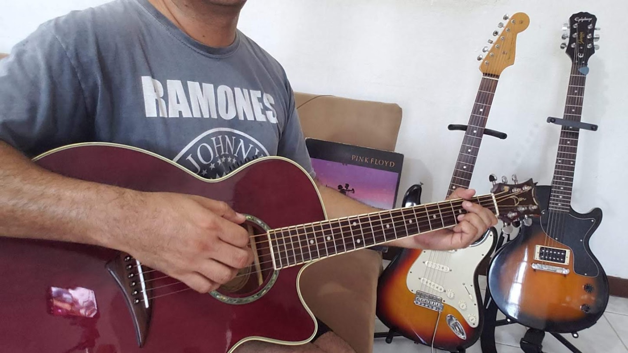 Music Gear Setup by jwettel featuring Dean Performer E Acoustic/Electric Trans Red