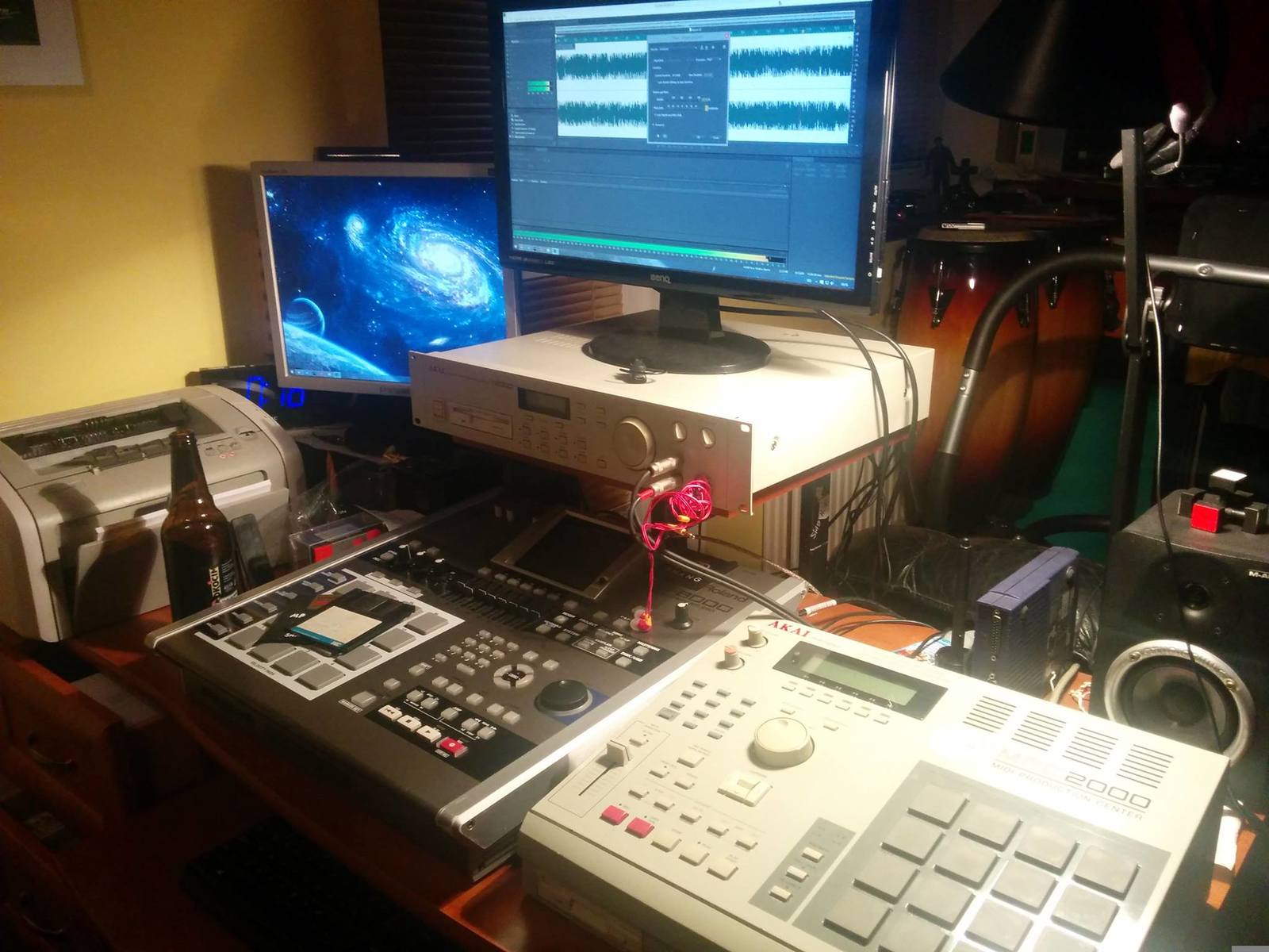 Electronic Synth Setup by danielfaradayofficial featuring Akai S2000, Roland MV-8000, and Akai MPC 2000