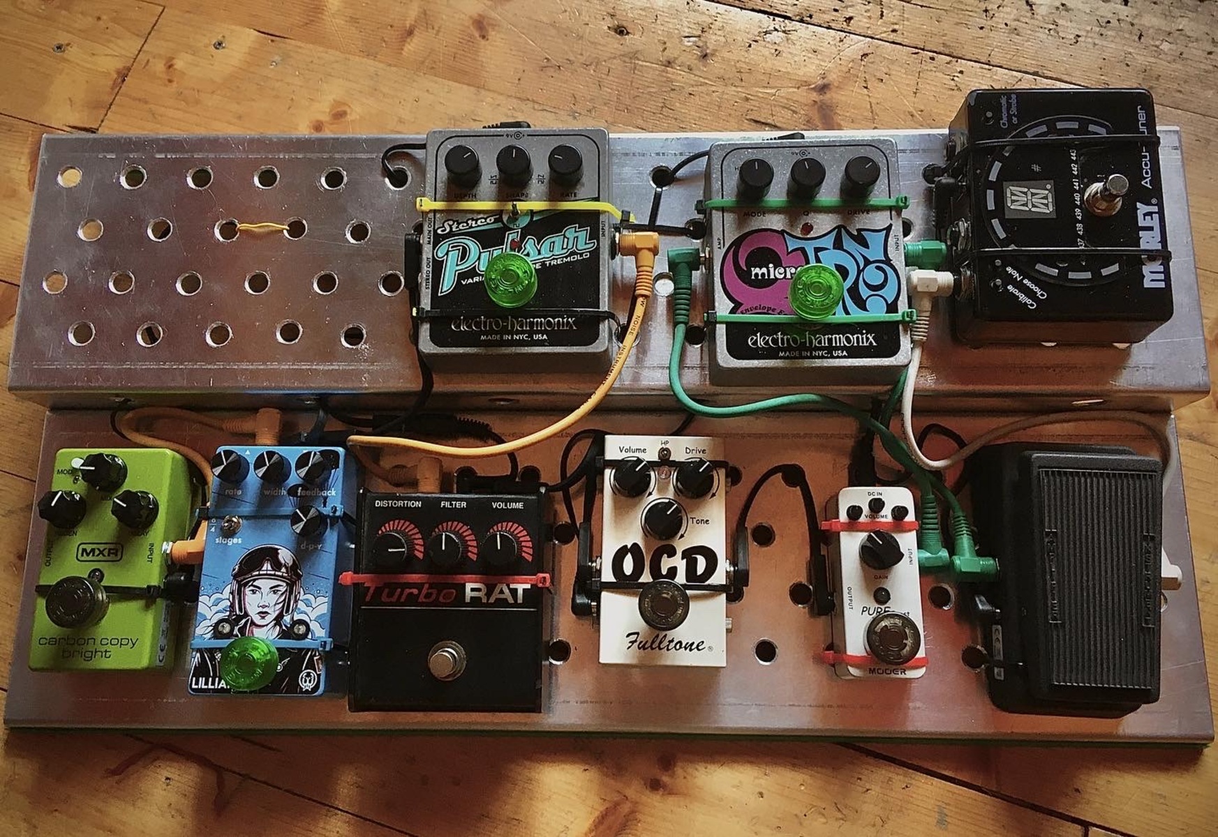 Pedalboard by sonounexcapellone featuring Walrus Audio Lillian, Fulltone OCD, and Pro Co Turbo RAT and 3 more pieces of gear