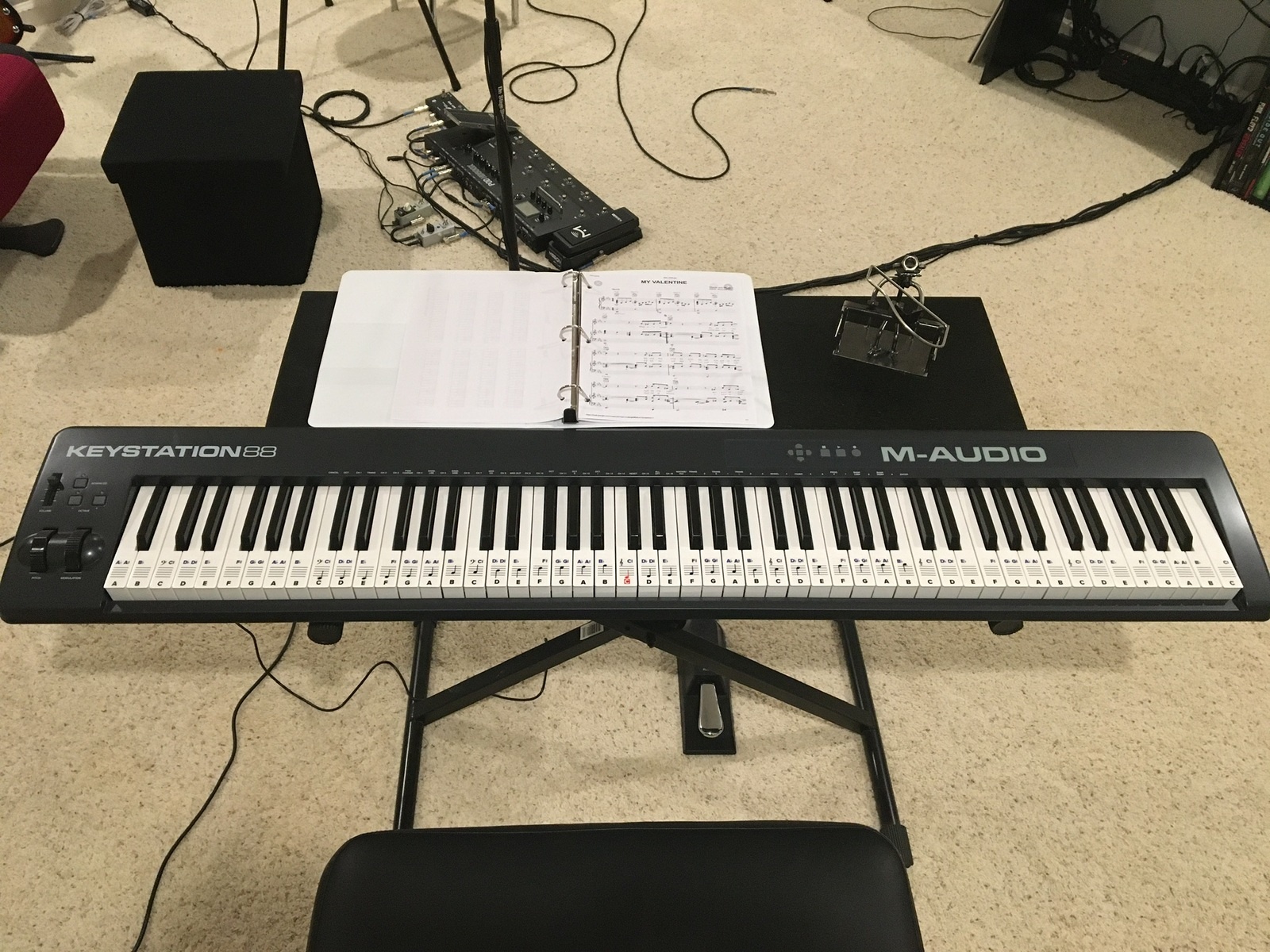 Music Gear Setup by jeffrey_soble featuring M-Audio Keystation 88 MK3 88-key Keyboard Controller