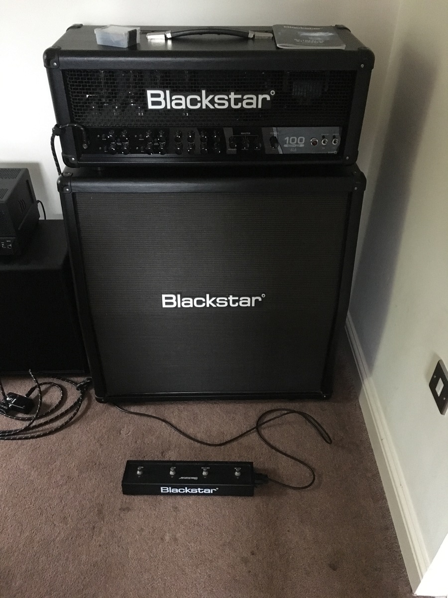 Metal Amp Rig by maxx featuring Blackstar Series One 100 100W Tube Guitar Amp Head and Blackstar Series One 412A Cabinet