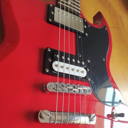 Photo of Jay Turser JT-50 SG in a guitar and closeup