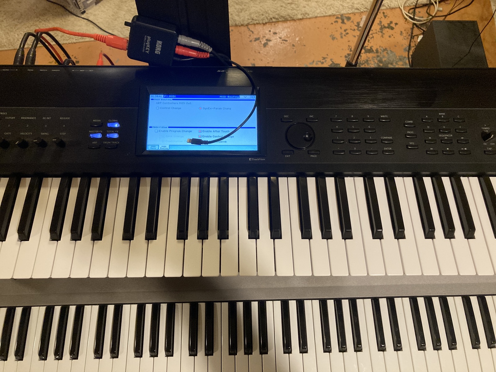 Studio Setup by asimmons1107 featuring Korg plugKEY, Korg Krome 73, and Korg N264