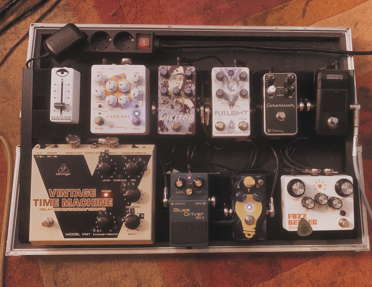 Country Pedalboard by ranta featuring Korg PB-1 Pitchblack, Keeley Compressor Plus, and Keeley Fuzz Bender and 7 more pieces of gear