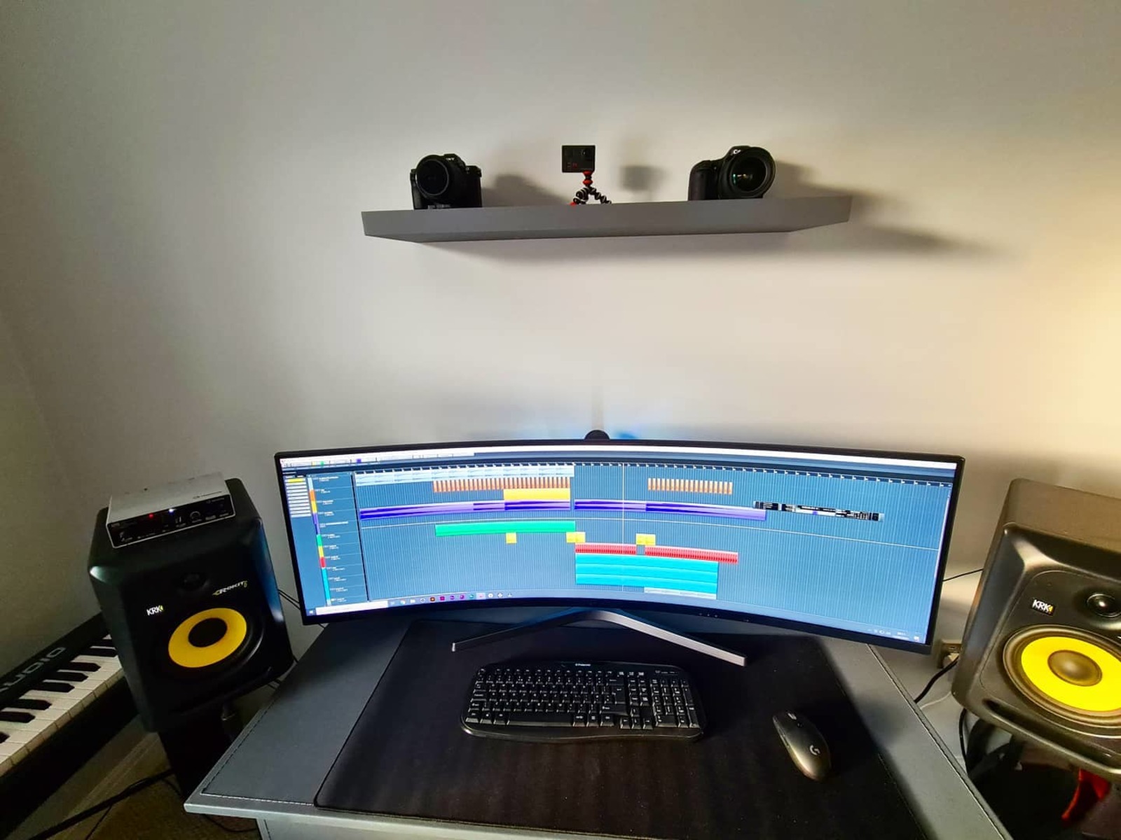 Studio Setup by djzofficial featuring Samsung 49-Inch CRG90 Curved  Monitor