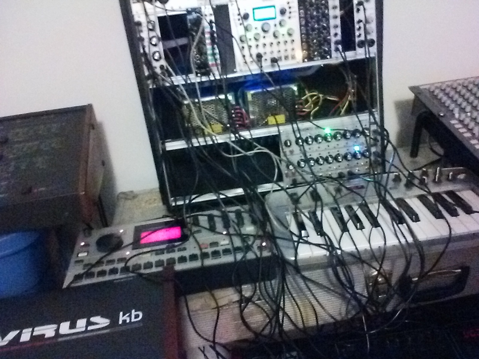 Electronic Synth Setup by theweekendwarrior featuring Elektron Machinedrum SPS-1 MKI, Access Virus KB, and Eurorack modular