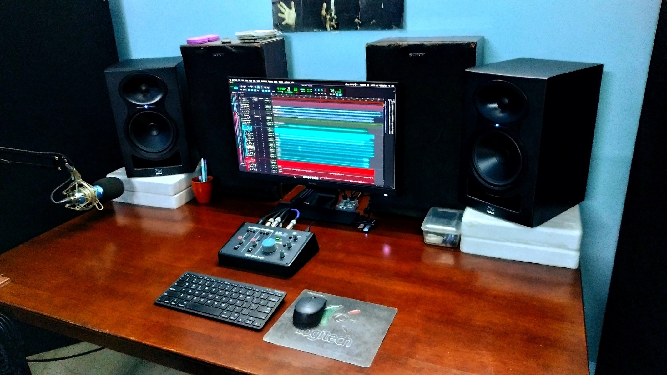 Electronic Studio Setup by vaibhavahuja featuring Solid State Logic SSL 2+, Kali Audio LP-6 Studio Monitors, and Avid Pro Tools