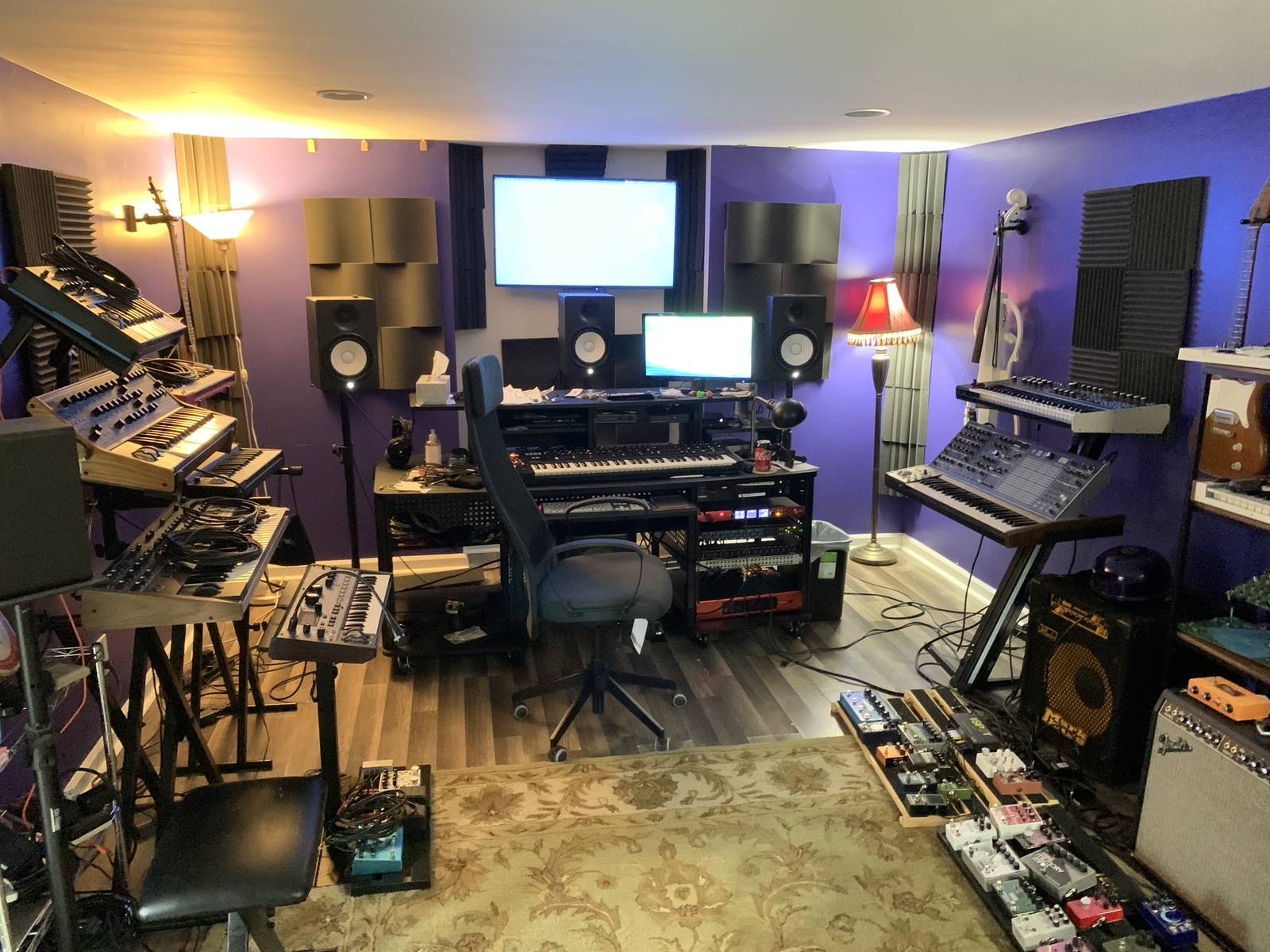 Electronic Studio Setup by jabenmusic featuring Novation Summit, Novation Mininova, and Sequential Prophet-6 and 7 more pieces of gear