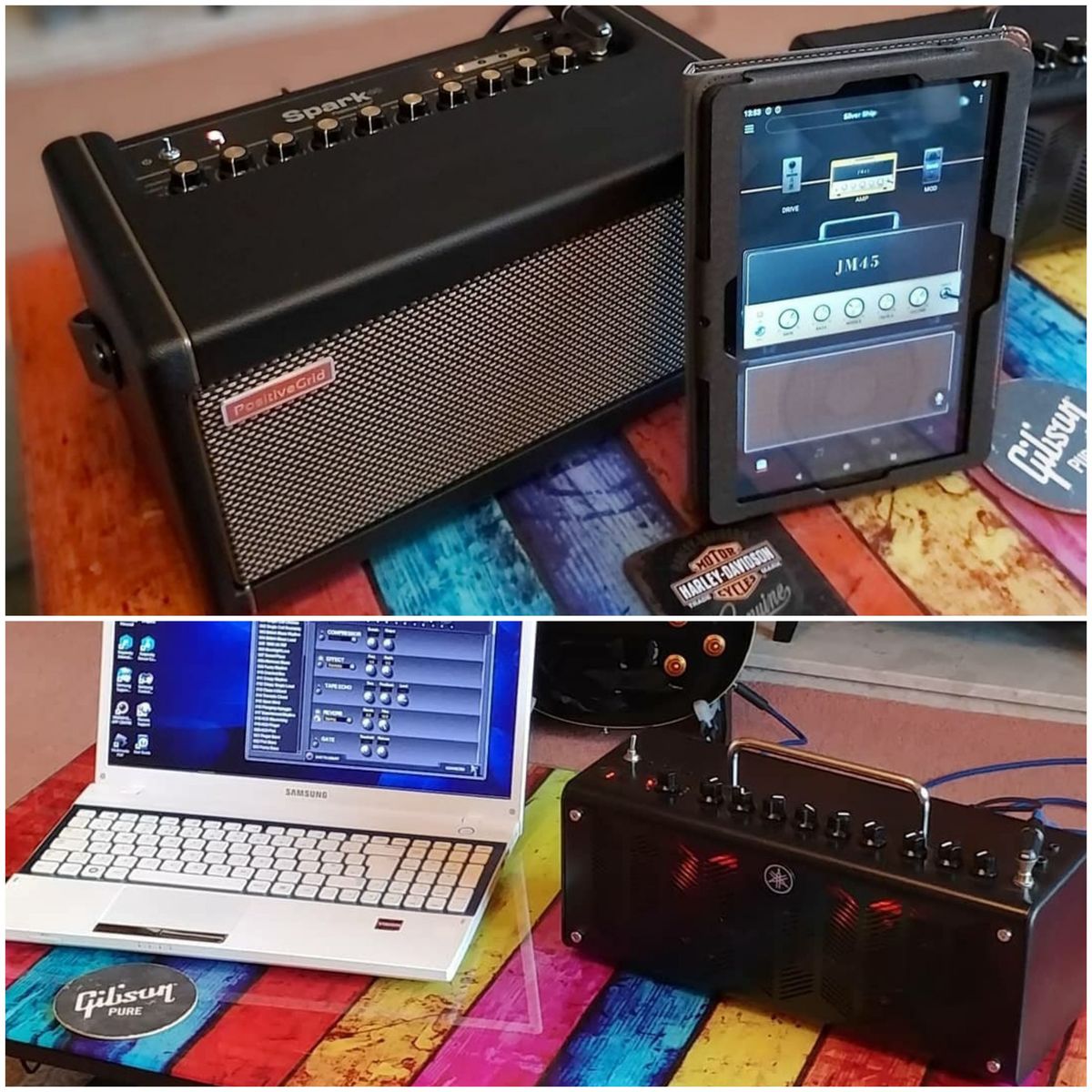 Metal Amp Rig by lloydys featuring Yamaha THR10C Classic Combo Modeling Combo Amp and Positive Grid Spark