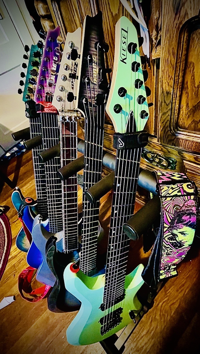 Metal Studio Setup by weary_karmacid featuring Ibanez RGA61AL, Ibanez RGDIM6FM, and Ibanez RG3521 Prestige and 3 more pieces of gear