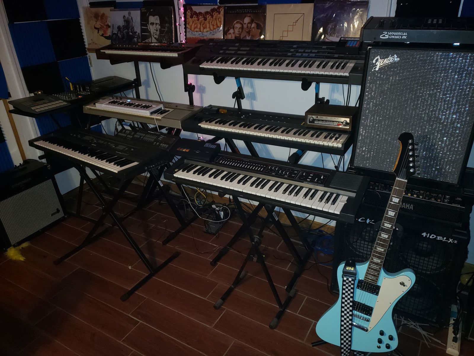 Electronic Synth Setup by bryankielty featuring Alesis HR-16 Drum Machine, Casio CZ-5000, and Ensoniq ESQ-1 and 9 more pieces of gear