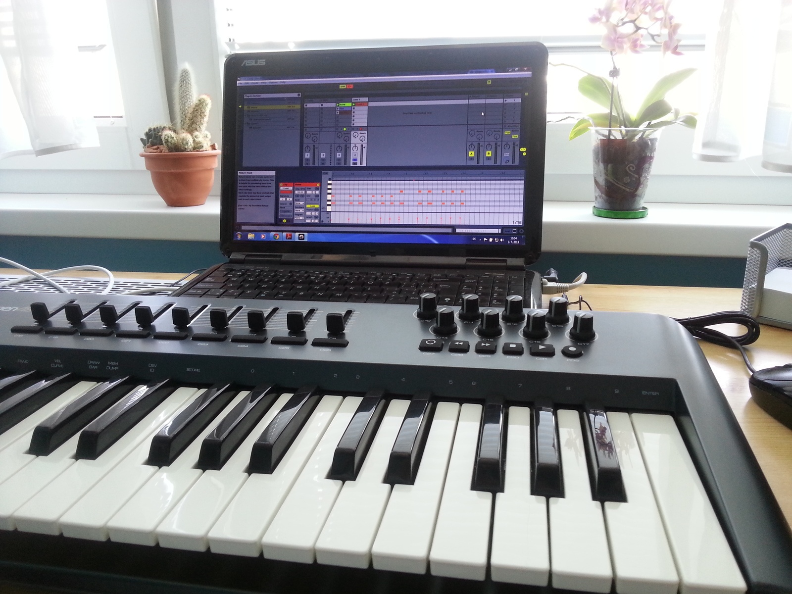 Electronic Studio Setup by backslash featuring M-Audio Oxygen 49 MKII 49-Key USB MIDI Keyboard Controller