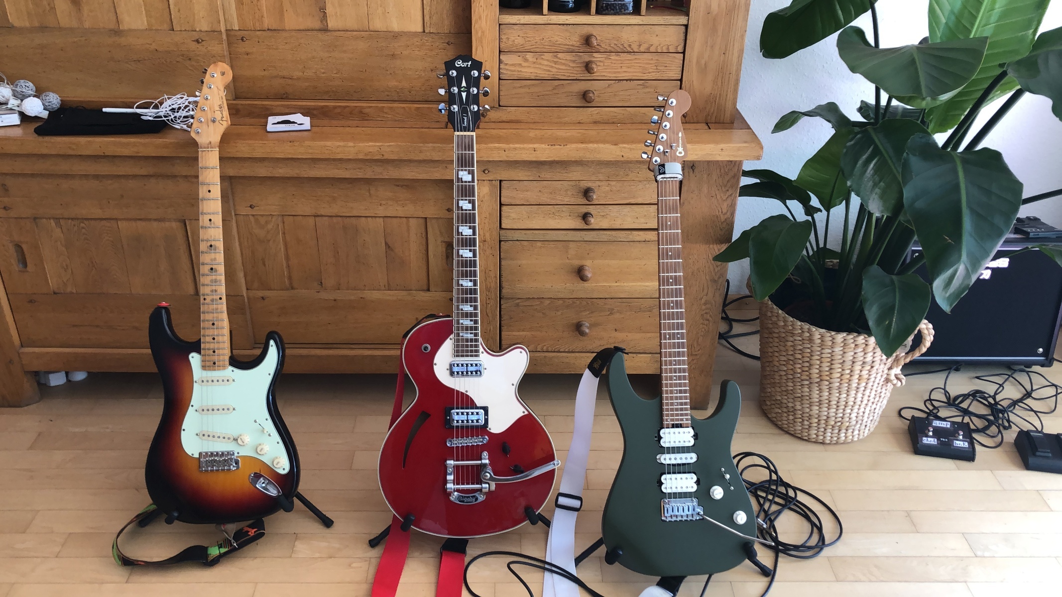Cort Music Gear Setup by vtwinxpert featuring Cort Sunset 1 and Charvel Pro-Mod DK24 HSH 2PT CM