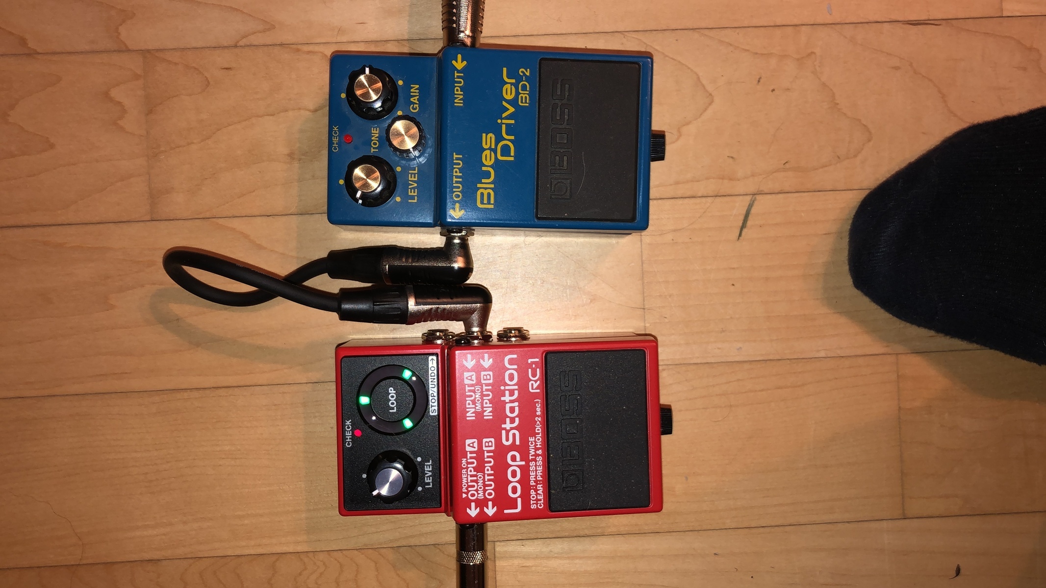 Pedalboard by vtwinxpert featuring Boss BD-2 Blues Driver and Boss RC-1 Loop Station