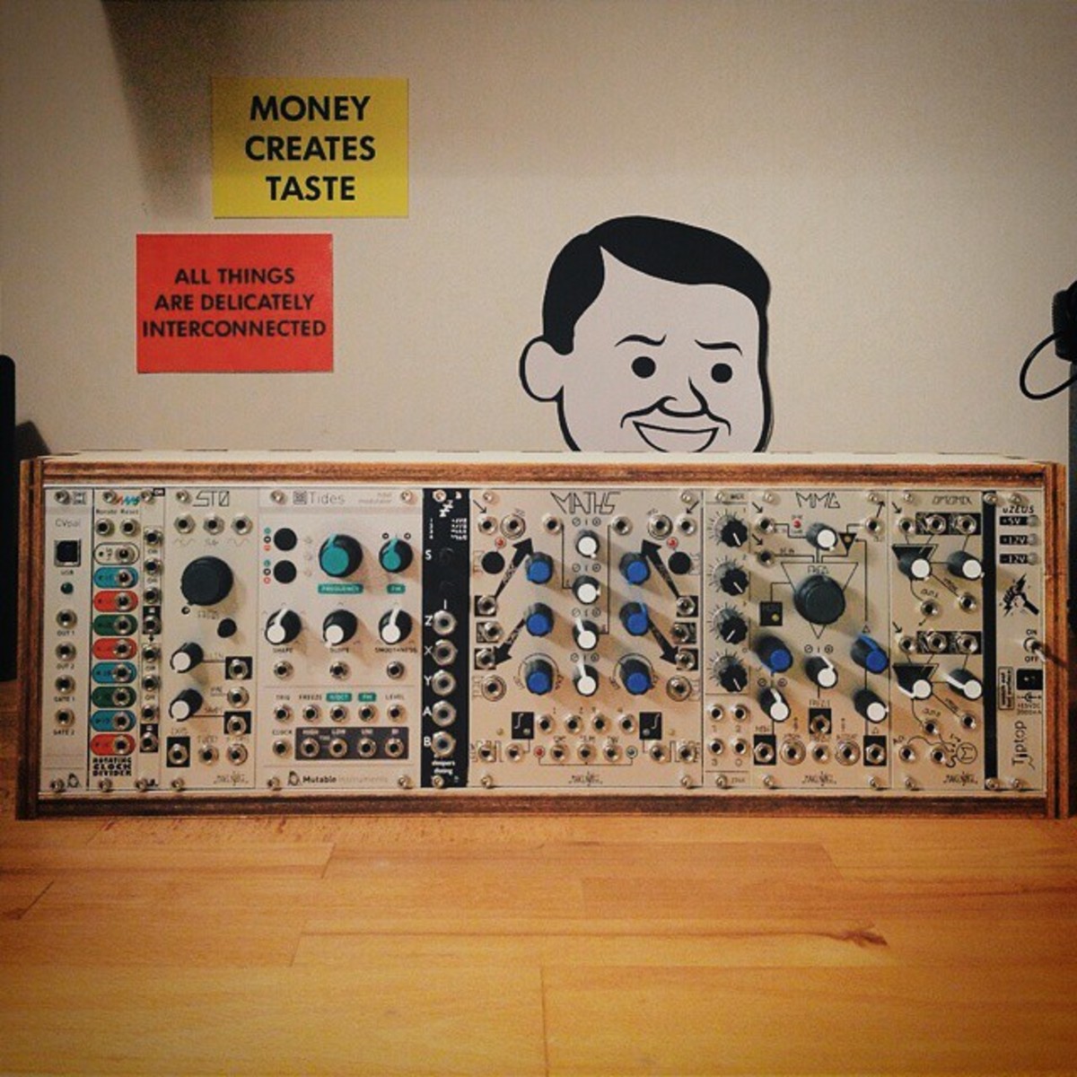Electronic Synth Setup by wavefold featuring Make Noise Maths, Make Noise STO, and Make Noise Optomix and 2 more pieces of gear