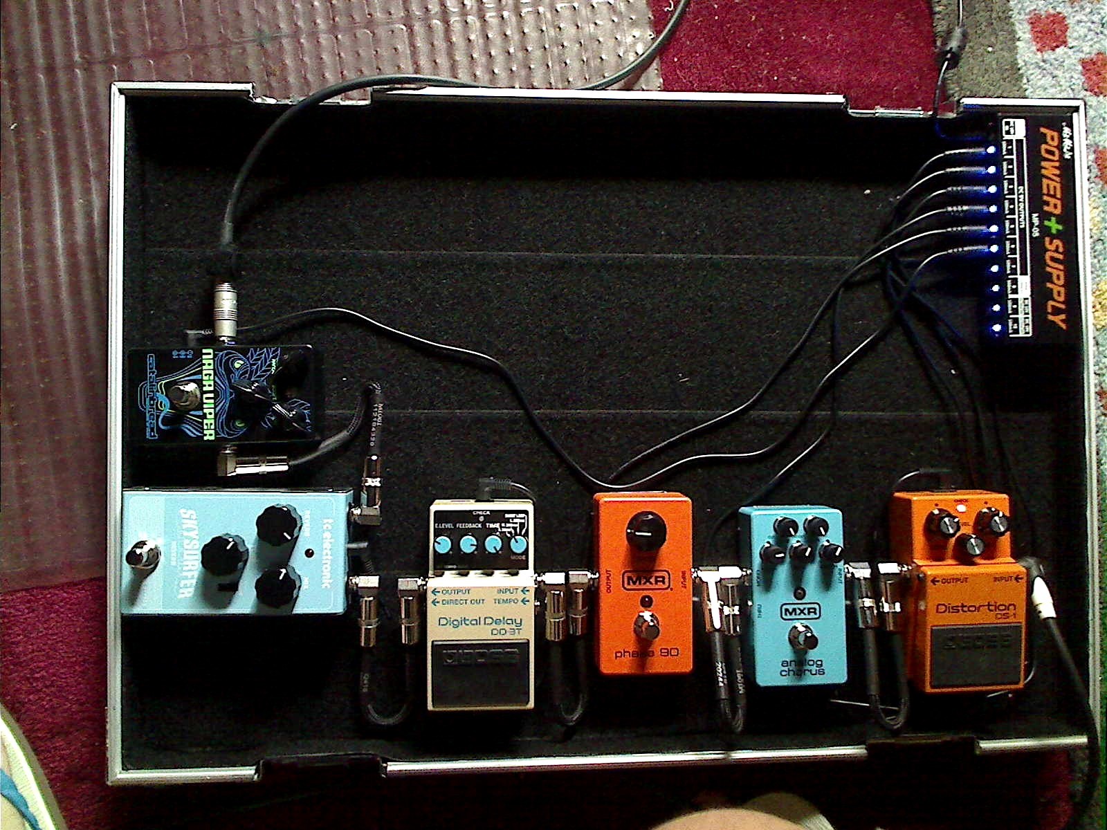 Pedalboard by douglasmiranda featuring TC Electronic Skysurfer Reverb, Catalinbread Naga Viper, and Boss DD-3T Digital Delay and 5 more pieces of gear