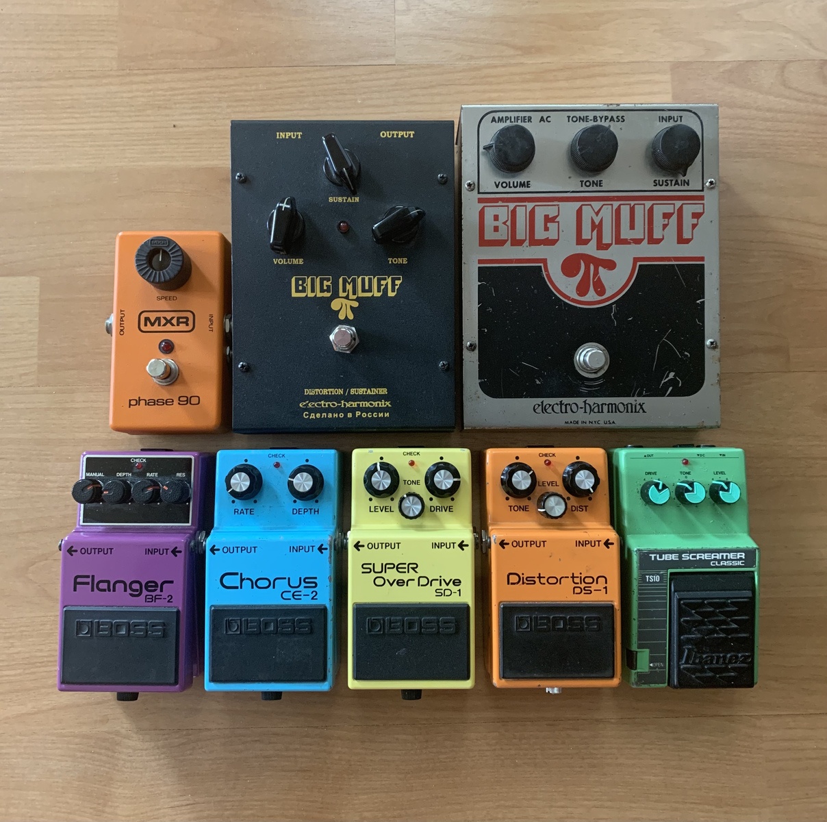 Boss Pedalboard by warpedvinyl featuring Boss DS-1 Distortion, Boss CE-2 Chorus, and Boss SD-1 Super OverDrive and 5 more pieces of gear