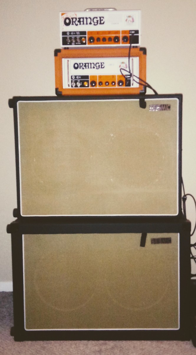Punk Amp Rig by artifex_adrift featuring Orange Brent Hinds Terror, Celestion G12M-65 Creamback 12" Speaker, and Celestion Rocket 50 G12E-50 and 1 more piece of gear
