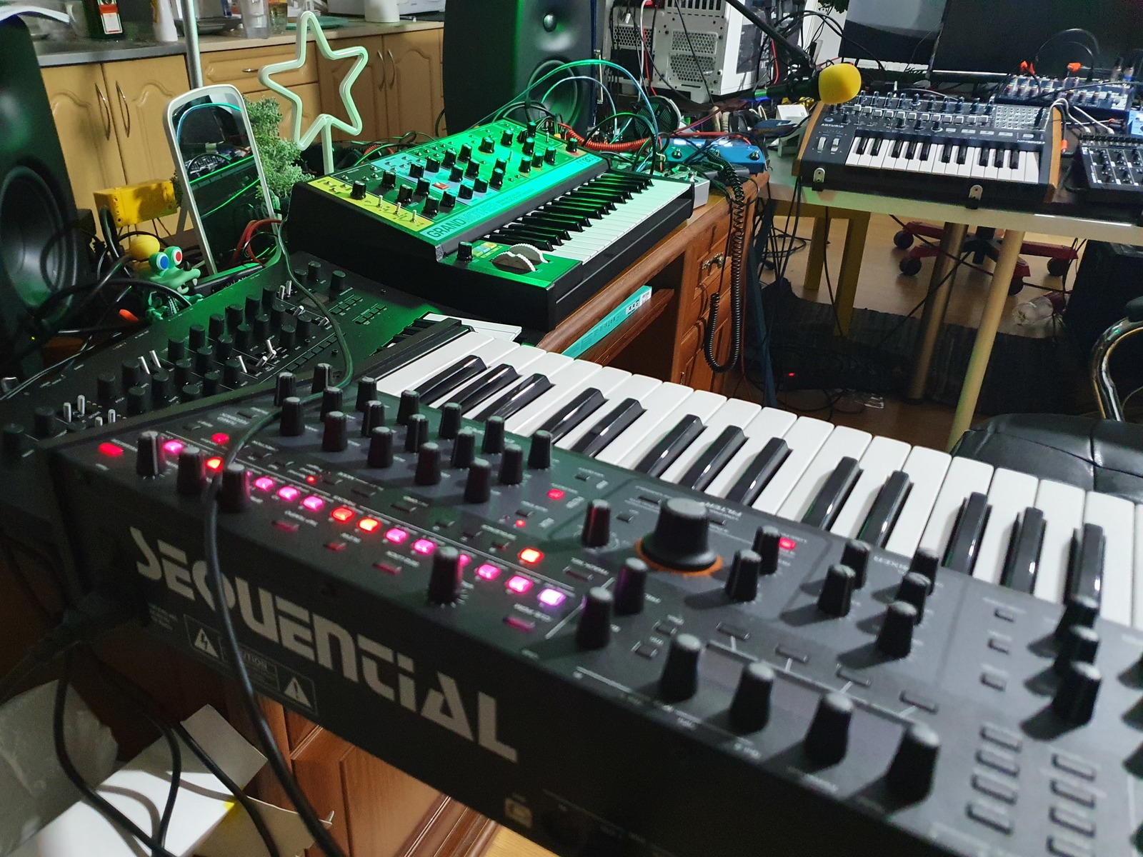 Electronic Studio Setup by livereview featuring Sequential Pro-3 and Moog Grandmother