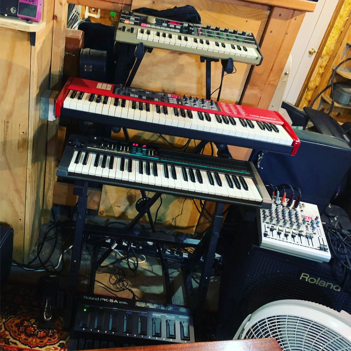Electronic Synth Setup by greghowe featuring Korg MicroKORG, Korg Poly-800, and Nord Electro 3 61-Key Keyboard and 3 more pieces of gear