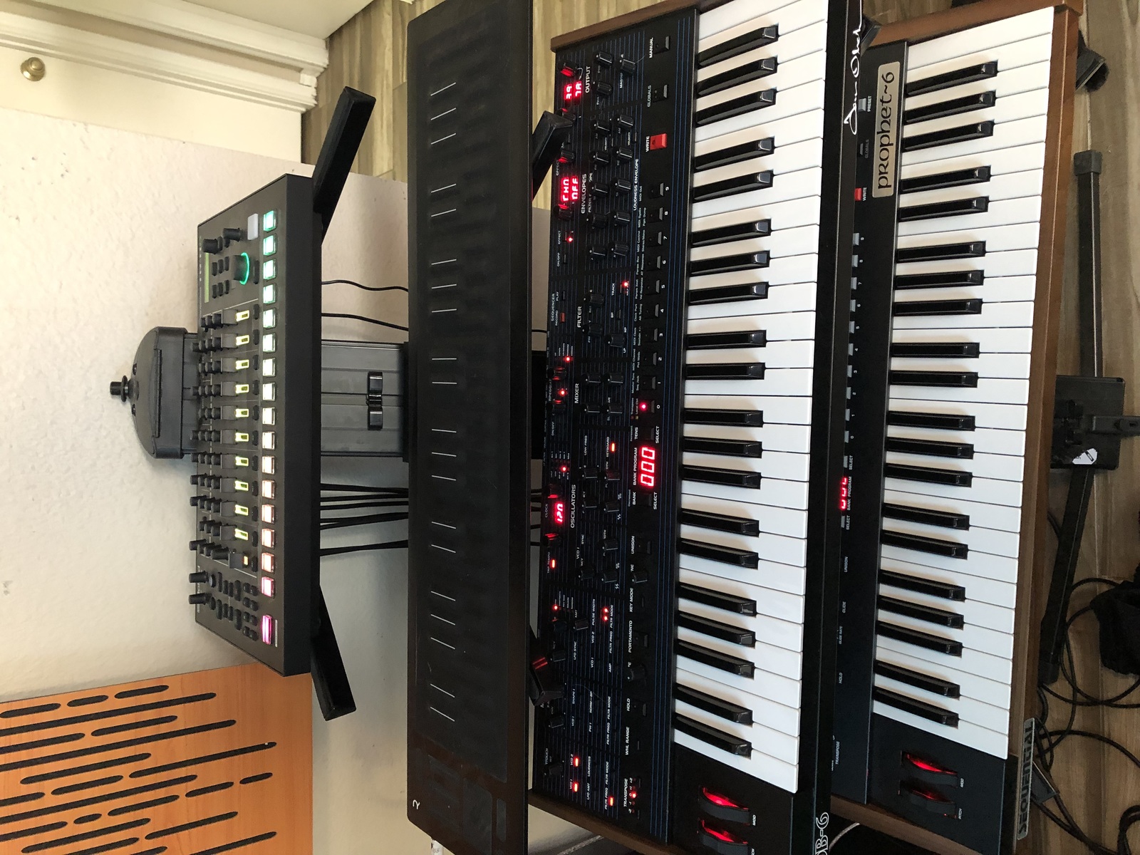Electronic Studio Setup by cobaltorder featuring Roland AIRA TR-8S, Roli Seaboard RISE 49, and Sequential Prophet-6 and 2 more pieces of gear