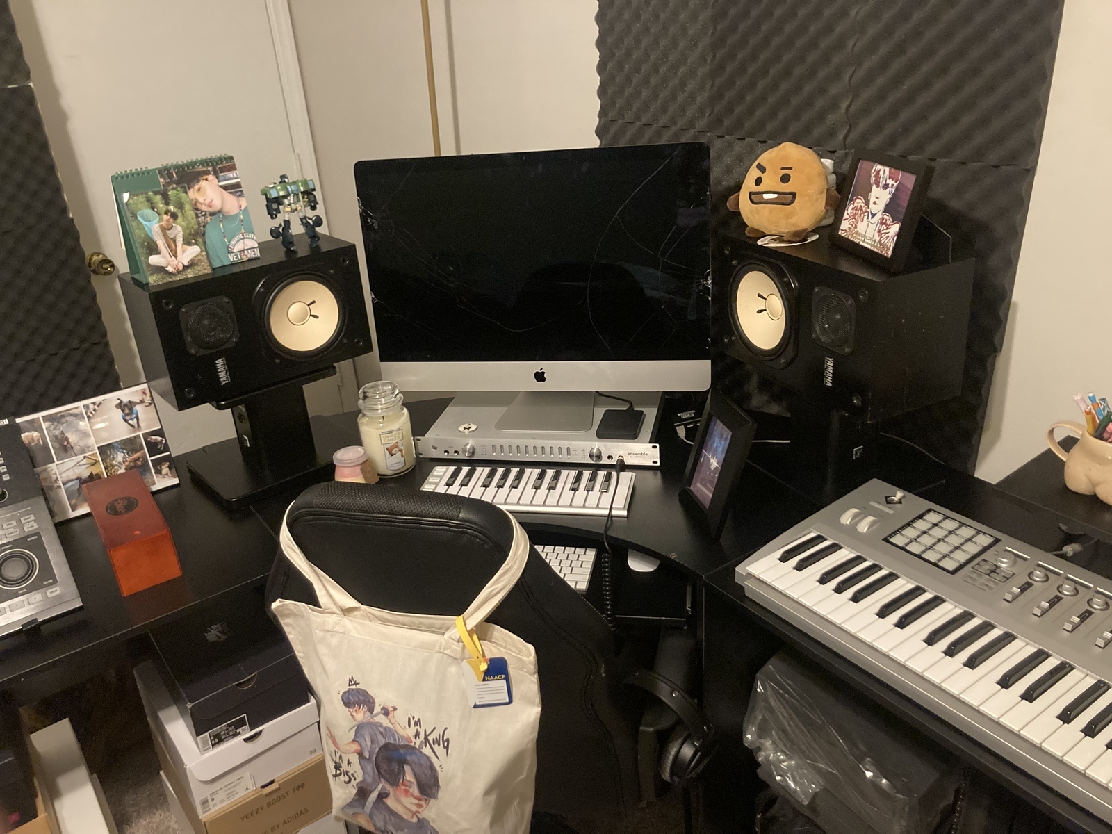 Electronic Studio Setup by starryfm featuring Yamaha NS-10M, CME Xkey Air 25, and Korg KONTROL49 49-Key MIDI/USB Controller and 3 more pieces of gear