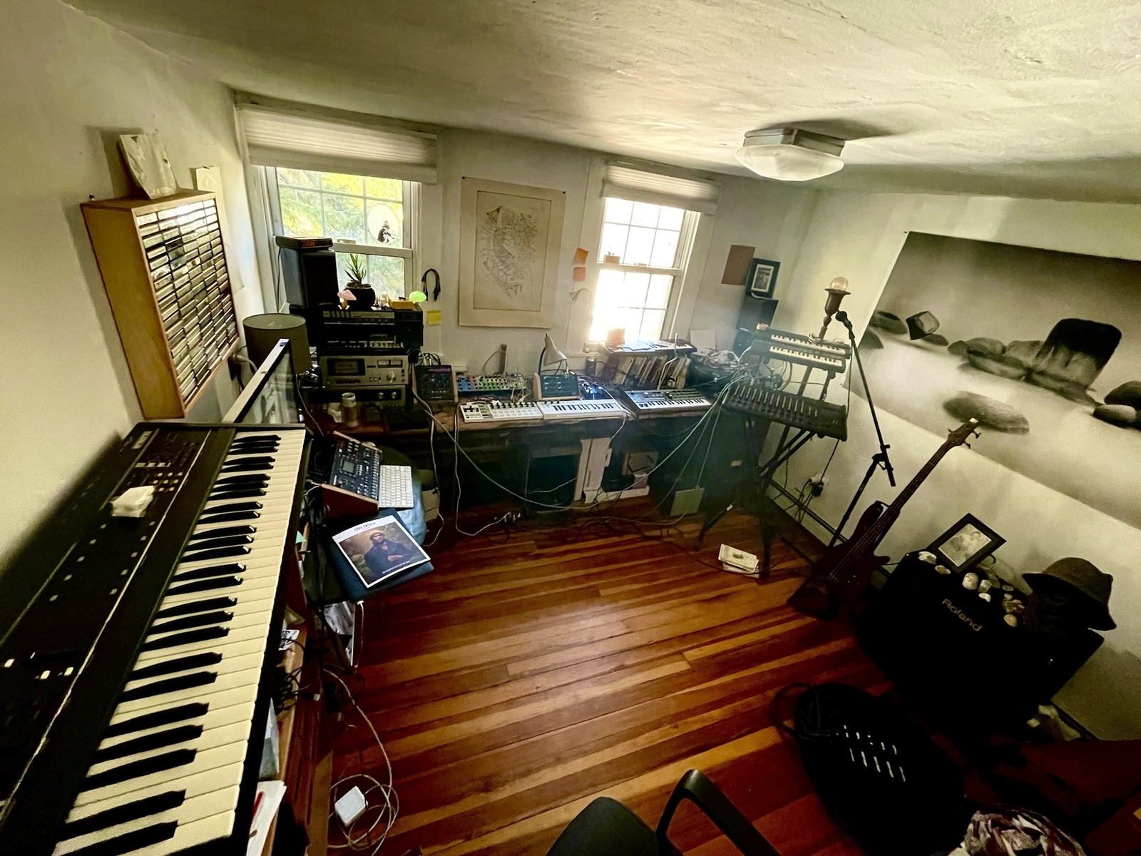 Electronic Synth Setup by synthesthesiologist featuring Ensoniq ESQ-1, Elektron Octatrack DPS-1, and Korg Volca Bass and 13 more pieces of gear