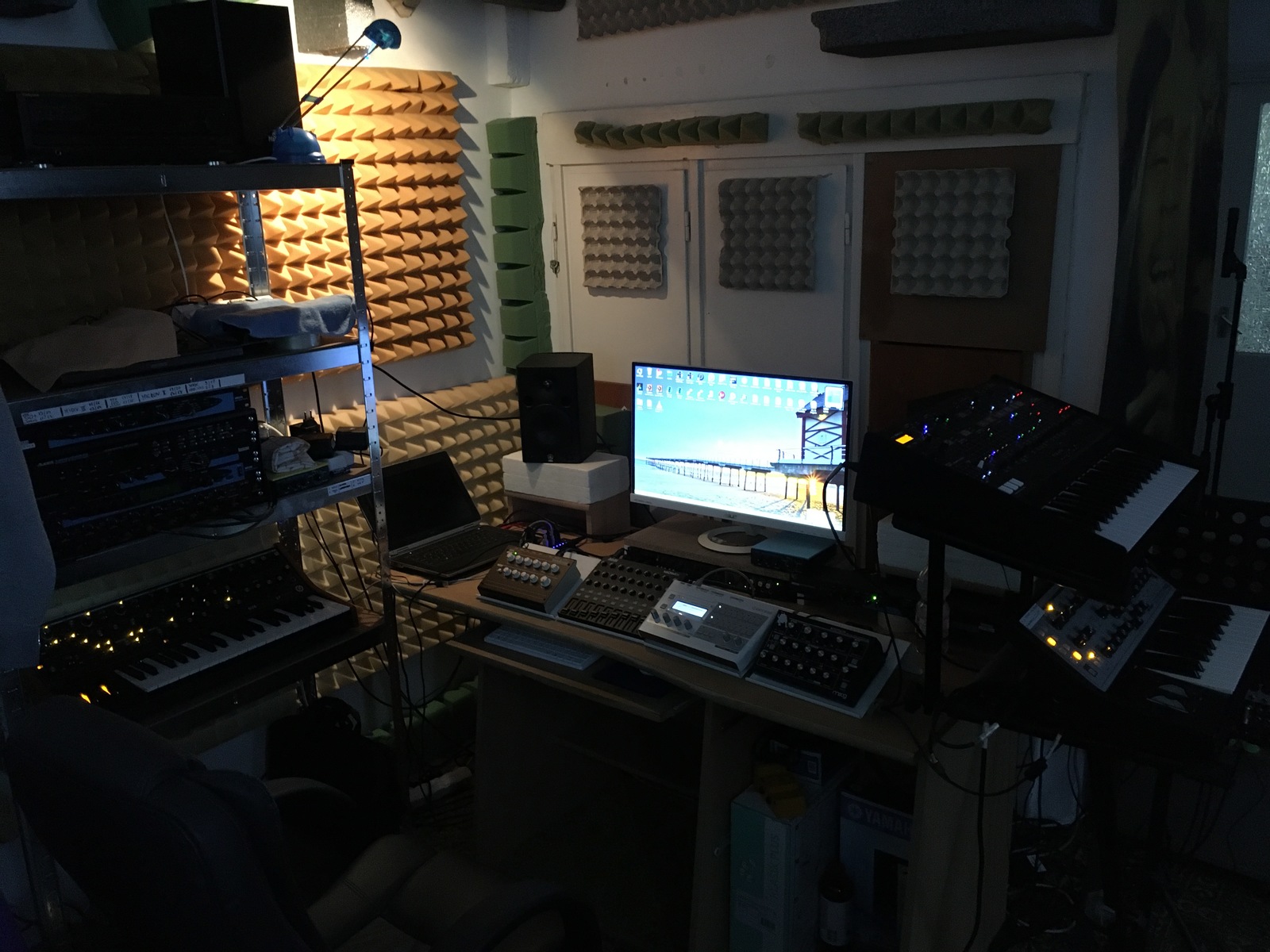 Electronic Studio Setup by arcofyesod featuring Moog Subsequent 37, Moog Sub Phatty, and Moog Minitaur and 3 more pieces of gear