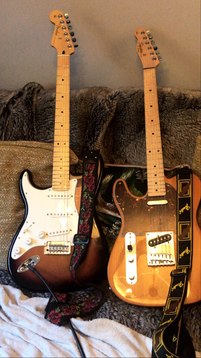 Squier Music Gear Setup by frankielangford featuring Fender Player Stratocaster and Squier Affinity Series Telecaster