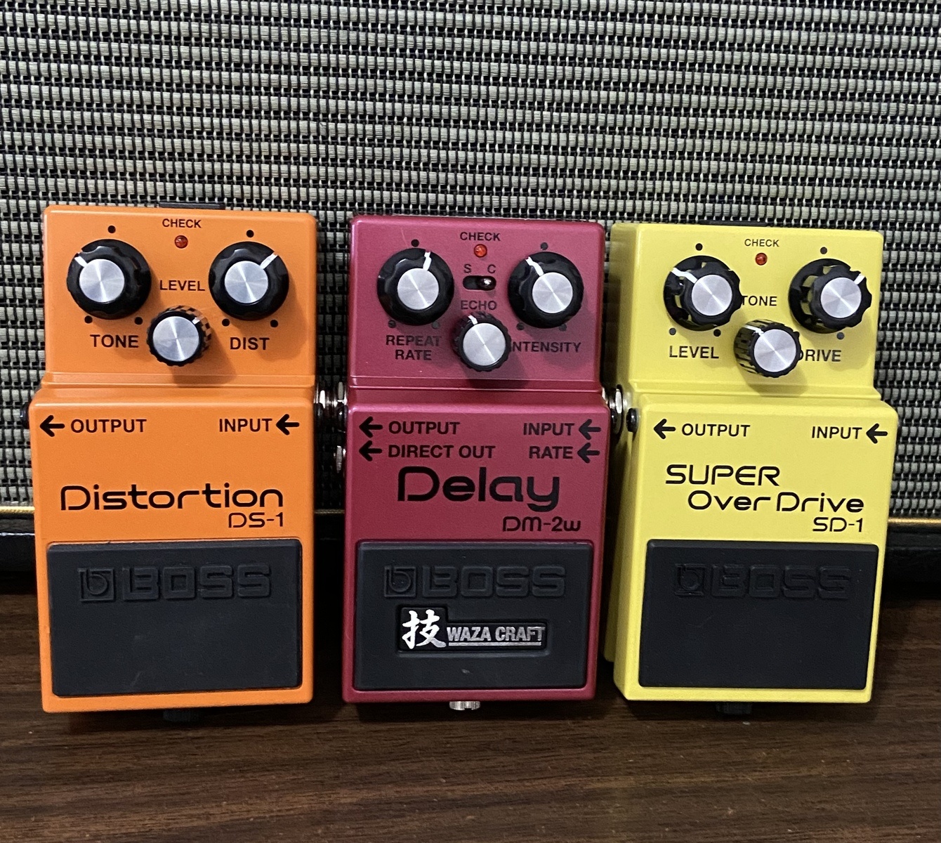Pedalboard by david_william_crites featuring Boss SD-1 Super OverDrive, Boss DM-2W Delay Waza Craft, and Boss DS-1 Distortion