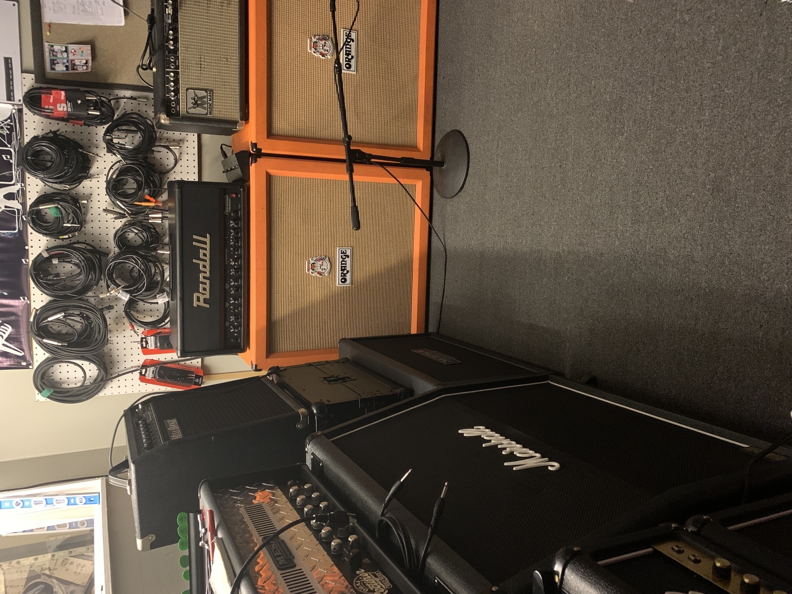 Metal Studio Setup by will_scott_cole featuring Mesa/Boogie Studio .22, Orange Crush Pro 4x12" Closed Back Speaker Cabinet, and Marshall 1960A 4x12'' Cabinet and 4 more pieces of gear