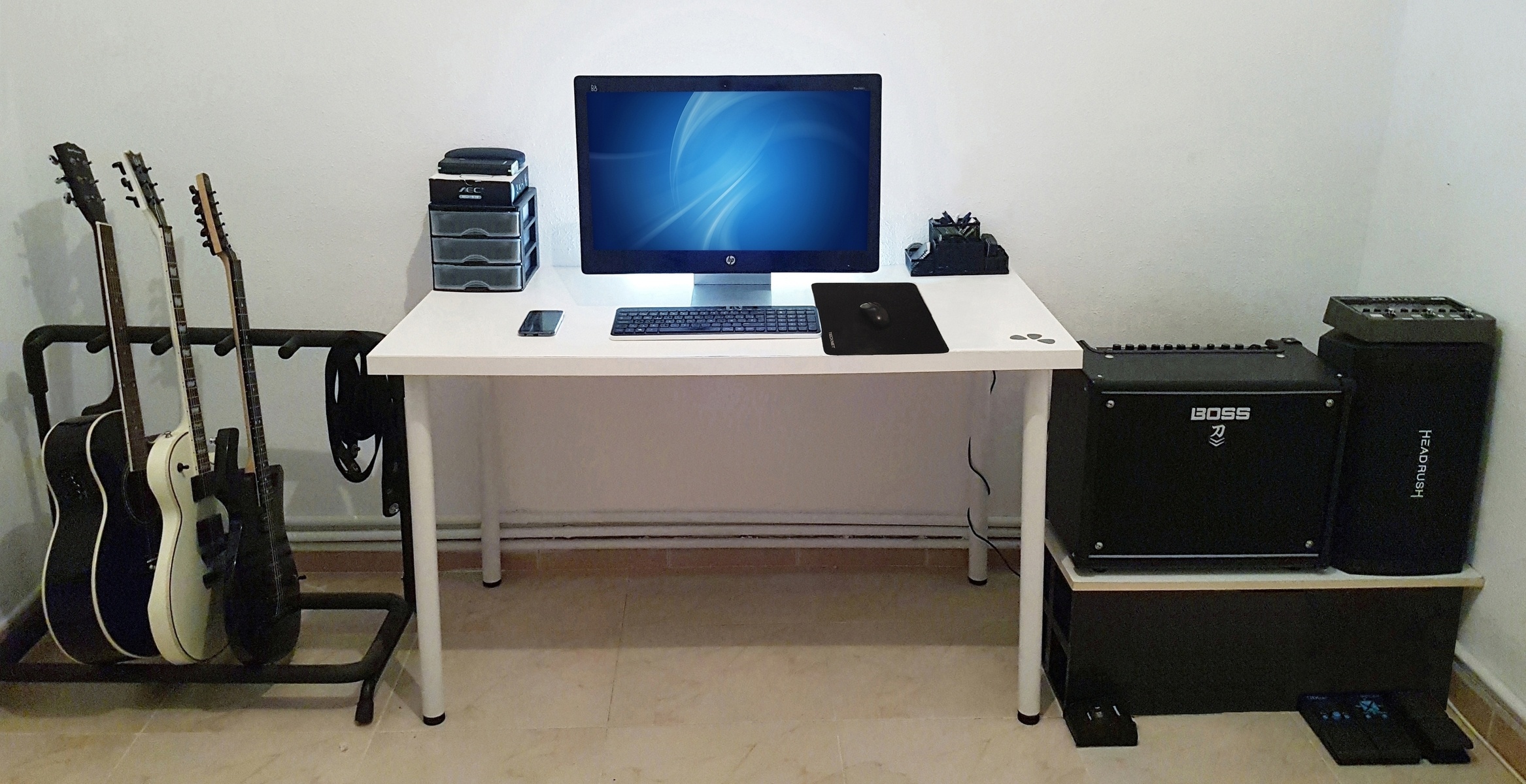 Metal Studio Setup by tattoofred featuring Boss Katana 50 MKII, Zoom G3, and ZOOM G1on and 3 more pieces of gear